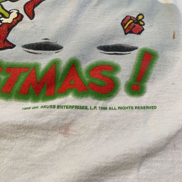 Vintage Seuss Wear How The Grinch Stole Christmas Graphic Tee 1997 - Picture 4 of 5